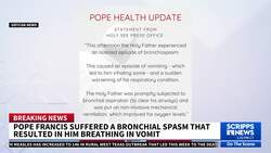 Pope had a bronchial spasm and his prognosis remains guarded, Vatican says News Clip