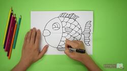 Arts and Crafts: How to Draw a Surprise Fish Instructional Video