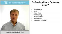 Professionalism - Business Meals Instructional Video