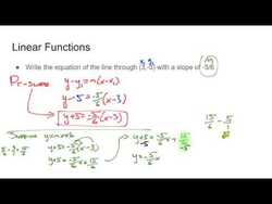 Writing Point-Slope and Slope-Intercept Equations (Given two points AND one point and the slope) Instructional Video