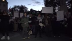 Pro-Palestinians protest outside parliament as MPs prepare to vote on Gaza ceasefire News Clip