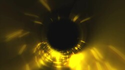 Abstract swirl gold tunnel in space, computer generated background Stock Footage