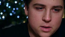 Sadness at Christmas Depressed Young man alone crying Stock Footage
