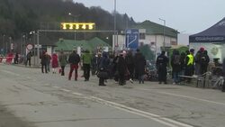 Ukrainian refugees on Polish border News Clip