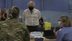 Boris Johnson prepares Covid-19 jabs at Newport vaccination centre News Clip