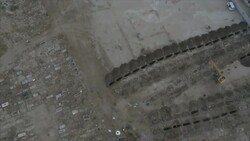 Drone aerials of mass graves in Yemen News Clip