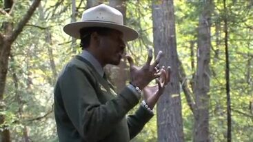 Students ask Ranger Shelton Johnson