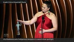 Lily Gladstone's history-making awards and fashion News Clip