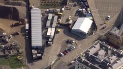 Aerial shots of the Dover processing centre News Clip