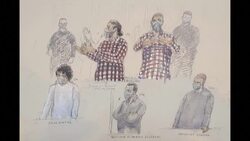 CLEAN : Courtroom sketches ahead of verdict in French train attack trial News Clip