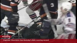 Alexander Ovechkin ties Wayne Gretzky’s scoring record News Clip