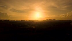 A magnificent sunset mountain forest and the wildest vegetation. North east in Thailand. Concept of: power, adventure, nature and water. Stock Footage