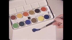 Watercolors, 1950s Stock Footage