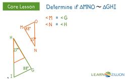 Determining Similarity of Triangles with Congruent Corresponding Angles Instructional Video