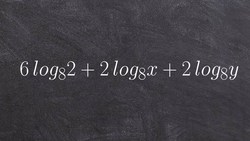 Condensing a logarithmic expression using power and product property Instructional Video