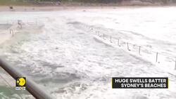 Huge waves damage club at Sydney’s iconic Bondi Beach News Clip