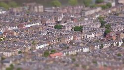 Aerial View of Suburban Victorian Houses in London, UK. 4K Stock Footage