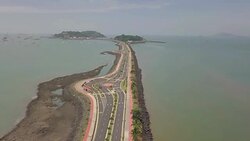 Panama, Amador strip views Stock Footage