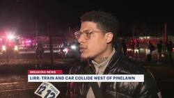 LIRR: Train strikes car west of Pinelawn News Clip