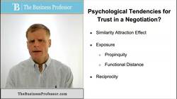 Psychology and Trust in a Negotiation Instructional Video