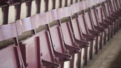 UK: Empty Burnley FC Turf Moor Stadium. News Clip