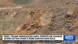 Trump announces 100% tariffs on Chinese goods after China's new rare earths rule News Clip