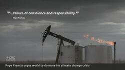 Pope warns climate is approaching 'the point of no return' News Clip