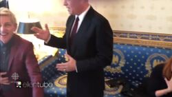 Ellen DeGeneres pulls off mannequin challenge at White House News Clip