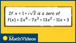 Find all the remaining zeros given a complex zero Instructional Video