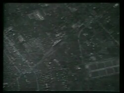 Mount Fujiyama, aerial views of Tokyo, dropping bombs from several angles, general Henry Harley Arnold speaking to camera, Pacific War Stock Footage