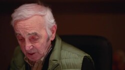 Last recording of Charles Aznavour Stock Footage