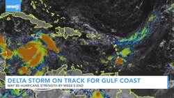 Tropical Storm Delta Strengthening Over Caribbean News Clip