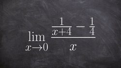 Learn how to evaluate a limit with a function as a complex fraction Instructional Video