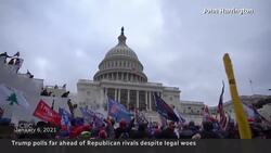 Trump polls far ahead of Republican rivals, despite legal troubles News Clip