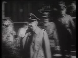 Heinrich Himmler with SS Officers Stock Footage