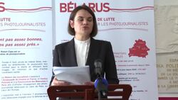 CLEAN : Opposition leader Tikhanovskaïa calls on France to 'solve the Belarusian crisis' News Clip