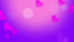 Animation romantic pink hearts on shiny background Stock Footage