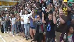 Pep Rally at San Diego High School Stock Footage