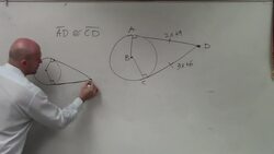 Determine the value of x when given two tangent lines to a circle Instructional Video