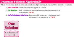 Determining the Number of Solutions in Linear Systems Instructional Video