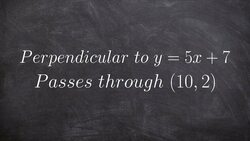 Determine a line perpendicular to to another through a given point using point slope form Instructional Video