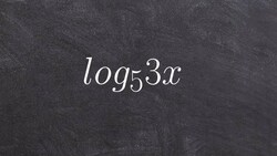 Learn the basics for expanding and condensing a logarithmic equation Instructional Video