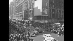 Scenes of workers, shoppers; Office of Price Stabilization director talks about program to fight inflation News Clip