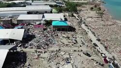 CLEAN : Aerial images of devastation after Indonesia tsunami News Clip