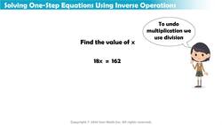 Solving Multiplication Equations Using Inverse Operations (Example) Instructional Video