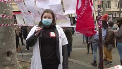 CLEAN : French healthcare workers protest working conditions outside Health Ministry News Clip