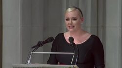 Meghan McCain directs eulogy message at Trump News Clip