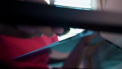 inserting into port on the side of a laptop Stock Footage