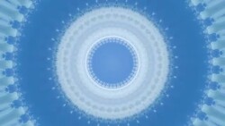 Motion kaleidoscope background in blue and white tone Stock Footage