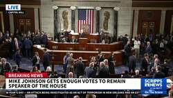 After 2 GOP holdouts switch votes, Speaker Mike Johnson retains gavel News Clip
